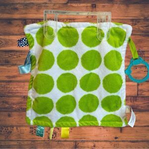 5 for $25🔥Bright‎ Starts Lovey Green Circles Plush Baby Security Blanket
